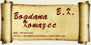 Bogdana Komazec vizit kartica